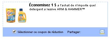 coupon rabais arm& hammer 