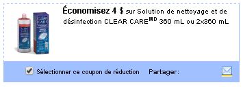 coupon rabais, coupons en ligne, coupons smartsource, clear care