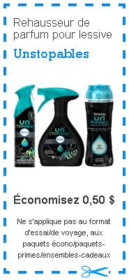coupons rabais Unstopables sur le portail P&G 