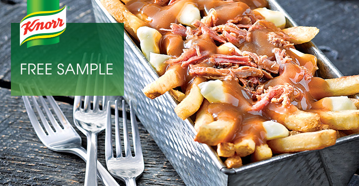 échantillon gratuit de Poutine Gravy de Knorr Canada 