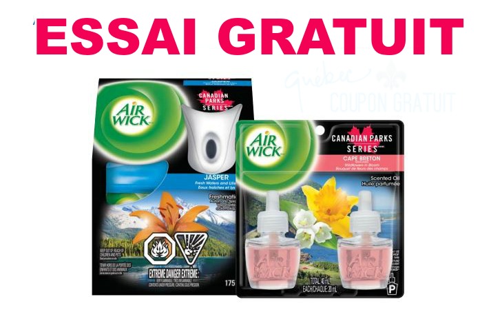 Gratuit : Obtenez Un produit Air Wick gratuit au Québec